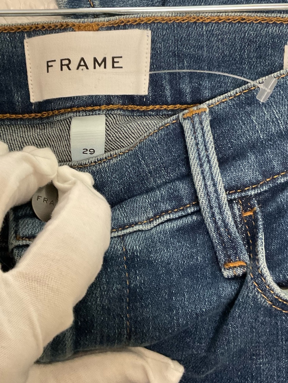 Frame LE HIGH Skinny Ridge Rip Jeans - Picture 3 of 5